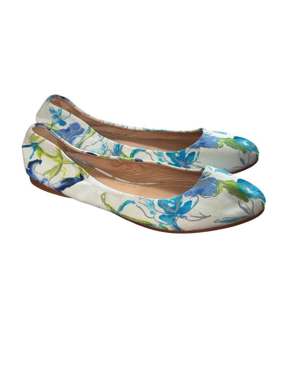 Brooks Brothers Floral Canvas Ballet Flats Size 8